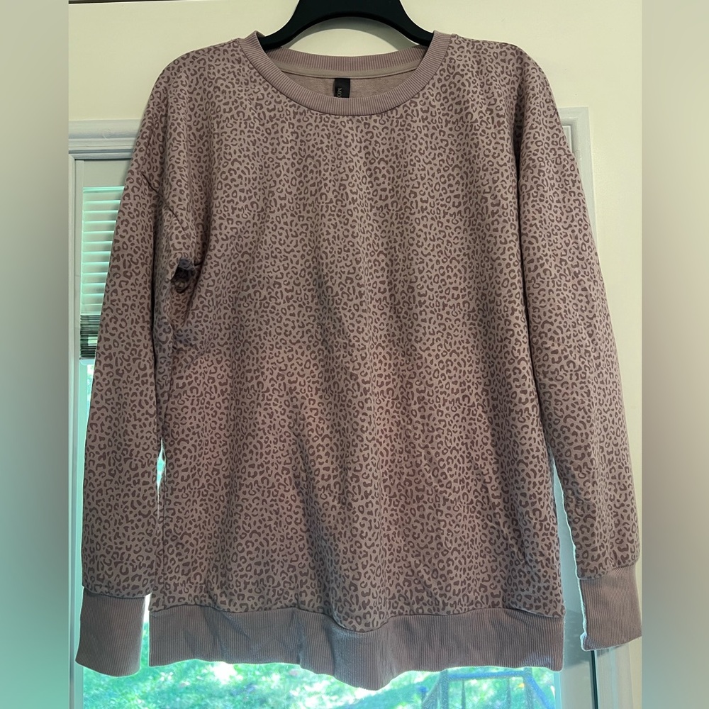 Ladies cheetah print sweater